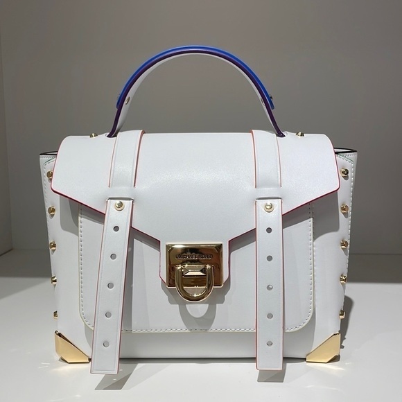 Michael Kors Manhattan white
satchel crossbody rainbow colors bright - Picture 4 of 8